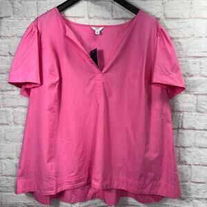 Crown & Ivy Women's Pink Blouse - Size 4X NWT